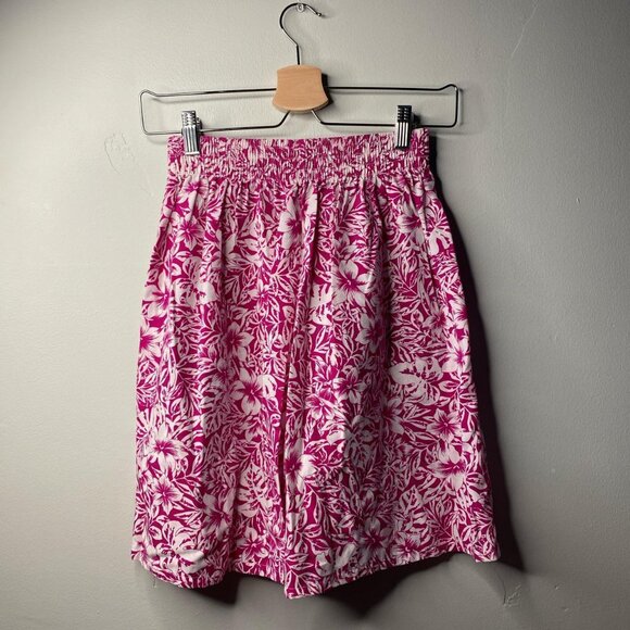 90's Vintage pink and white floral shorts size petite small by Fritzi - Picture 2 of 3